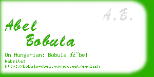 abel bobula business card